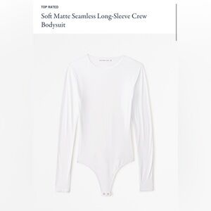 NWT Abercrombie & Fitch AF Soft Matte Seamless Long Sleeve Crew Bodysuit XS